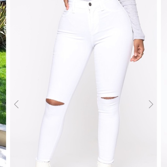 Fashionova white canopy jeans NEW - Picture 1 of 2